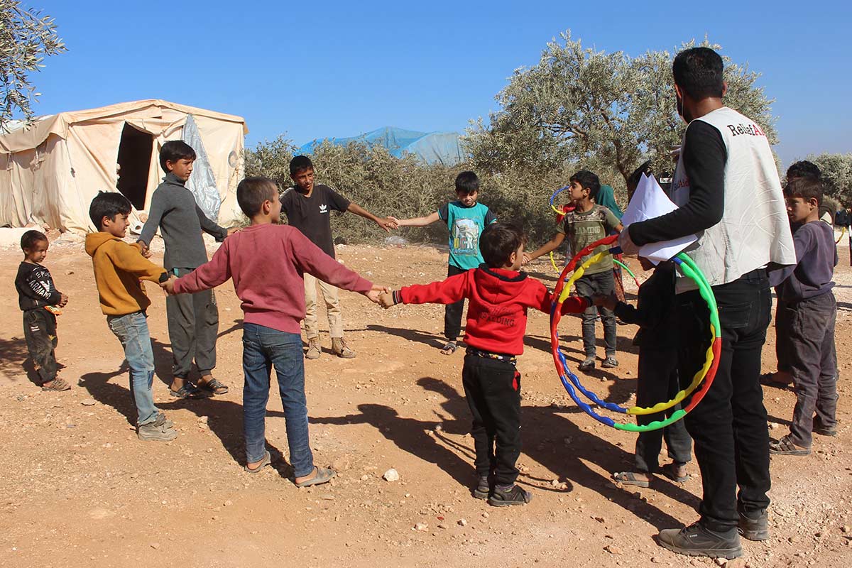 Syrian children playing